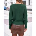 thumbnail image 4 of BTFBM Wrap Cross Ribbed Knit Cropped Sweaters for Women | V Neck Cozy Sweater With Safe Snap,Long Sleeve Fall Clothes Winter Clothing,Holiday Outfits, 4 of 10
