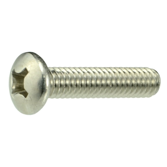 #12-24 x 1" 18-8 Stainless Phillips Pan Head Machine Screws (10 pcs.)