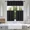 BLACK, variant on 2 Sets 3PC ORANGE Faux Silk Kitchen Blackout Curtain Set Includes Valance (60"x14") & Two Tiers (30"x24") Elegant Light-Blocking Solid GHL4