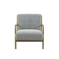 thumbnail image 5 of Accent Slipper Chair, Accent Armchair with Solid Wood Frame, Upholstered Backrest, Accent Chair for Dining Room, Living Room, Bedroom, Grey, 5 of 9