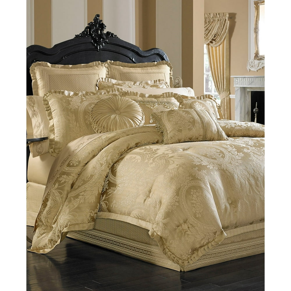 J Queen New York Napoleon Gold 4 Piece Bedding Comforter and Sham Set