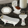 thumbnail image 1 of Juego de baño CUTICAT Mini baño de casa de muñecas 4 piezas cerámica, 1 of 7