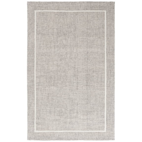 SAFAVIEH Ebony Ema Bordered Area Rug, Gray/Ivory, 5' x 8'