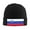 Black, variant on Flag Of Slovenia Winter Beanie Hats for Men Women Warm Cozy Knitted Cuffed Skull Cap Deep Heather