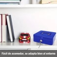 thumbnail image 4 of Caja Fuerte De Seguridad VIMI Para Dinero Con Llaves Charola Removible Azul, 4 of 8