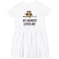 thumbnail image 3 of Inktastic My Memere Loves Me Grandchild Owl for Girl Girls Toddler Dress, 3 of 5