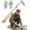 A, variant on L-Shaped Stainless Steel Crevice Weeding Tool - Deep into Crevices, Uproots Weeds, Crack Weeder with Beech Wood Handle, Hand Weed Puller Removal Tool for Sidewalk, Driveway & Tight Spaces (A)
