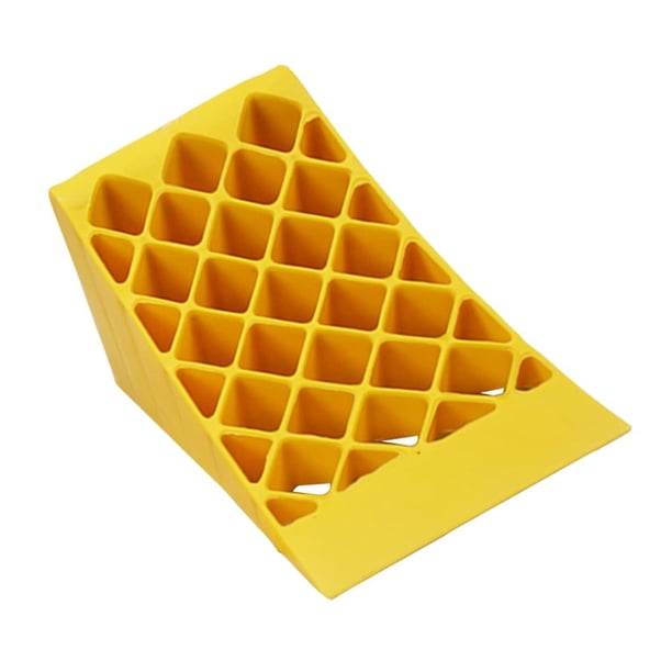 1 piece tire stopper made of plastic, nonslip vehicle block, practical ramp for tire support, suitable for various vehicle types.