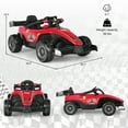 thumbnail image 4 of Costway 12V Kids Ride on Car Electric Racing Truck Remote Control w/ MP3 & Lights Red, 4 of 10