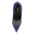 thumbnail image 4 of FSJ Women Classic Pointed Closed Toe Dressy Pumps Transparent Flared Sculpted High Heels Size 5.5 Purple, 4 of 6
