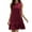 Burgundy, variant on Fancyglim Women's Sleeveless Tank Dress Summer Crew Neck Casual Ruffle Hem Mini Dresses