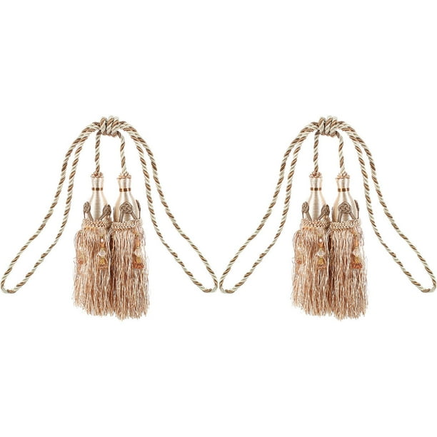 Home Decorative Accessories Tassel Beaded Curtain Tiebacks Holdback