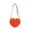 Orange, variant on EliteGoogv Crossbody Bags For Women Heart Shaped Womens Crossbody Bags Compact Shoulder Bags Woven Texture Handbags White