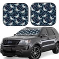 thumbnail image 6 of Kdxio Glowing Butterfly Print 2-Piece Sun Shade Front Windshield - Foldable Car Front Window Sunshades for Most Sedans SUV Truck, 6 of 6