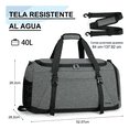 thumbnail image 2 of Maleta Deportiva Bloosom  Bolsa Gym Viaje Mochila Fitness Hombre 40l Gris, 2 of 4