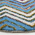 thumbnail image 3 of SAFAVIEH Nantucket Warner Striped Area Rug, Beige/Blue, 4' x 4' Round, 3 of 8