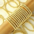 thumbnail image 2 of EOEMY Gold Bead Bracelet For Women 14K Gold Plated Bead Ball Stretchable Bracelet Gift-Gold-6mm, 2 of 9