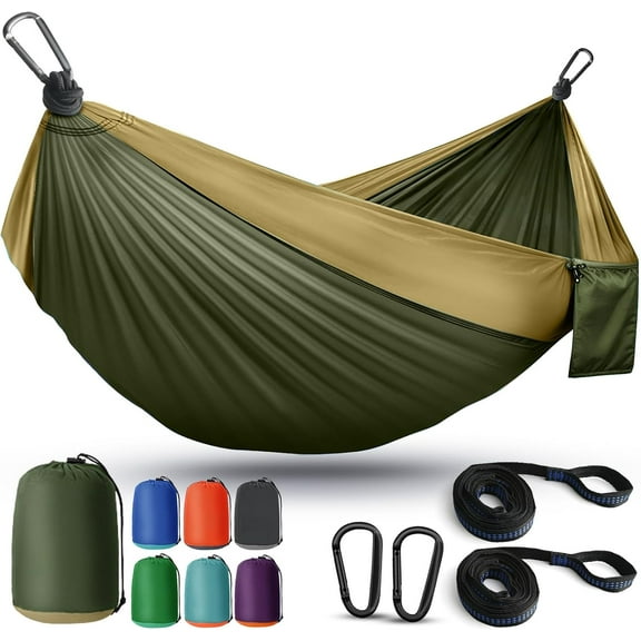 NeoMart Camping Hammock Lightweight, Portable Hammocks Parachute Hammock with Two Tree Straps,Single or Double Travel Swing Nylon Camp Hammocks, Outdoor Essentials for Beach Backpacking Hiking