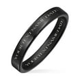thumbnail image 5 of Bling Jewelry Mens Plain Thin Flat Band Rings Polished Black IP Plated Titanium Comfort Fit 3MM, 5 of 5