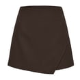 thumbnail image 6 of Asymmetric Skirt Shorts Style Pleated A Line Skort with Pockets Swim Skirt XL, 6 of 6
