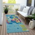 thumbnail image 6 of Addison Rugs Chantille Indoor/Outdoor Transitional Abstract Aqua Washable Runner Rug, 2'3" x 7'6", 6 of 6
