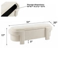 thumbnail image 4 of Large Versatile Storage Ottoman Bench, Upholstered Ottoman End of Bed Bench Seat,Modern Bed End Bench for Any Room, Beige, 4 of 7