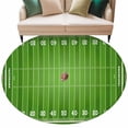 thumbnail image 2 of Rugby Sport Large Round Rug 8 FT, Non Slip Living Room Area Carpet, American Football Field Stadium Washable Soft Circle Rug Non-Shedding Floor Carpet for Bedroom Office Dining Room, 2 of 9