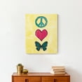 thumbnail image 4 of Creative Products Peace Love Butterflies 16x20 Canvas Wall Art, 4 of 5