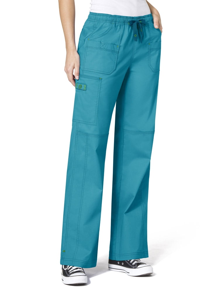 WonderWink Women's Wonderflex Faith Scrub Pant, Real Teal, 2XLarge