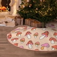 thumbnail image 4 of Salouo 70s Mushroom Christmas Tree Skirt 36" Farmhouse Christmas Decorations Snowman Xmas Tree Skirt Tree Mat for Holiday Party Decor, 4 of 8