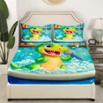 thumbnail image 3 of Erosebridal Singing Alligator Sheet Set Twin,Cartoon Animal Bedding Sets Twin Size,Ultra Soft Bed Sheets Twin,Kawaii Room Decorative,3pcs, 3 of 7