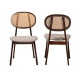thumbnail image 3 of Baxton Studio Darrion Mid-Century Modern Grey Fabric and Walnut Brown Finished Wood 2-Piece Dining Chair Set, 3 of 9