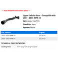 thumbnail image 2 of Upper Radiator Hose - Compatible with 2003 - 2005 BMW Z4 2004, 2 of 2