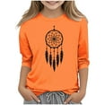 thumbnail image 2 of Bnwani Long Sleeve Toddler Shirts Plain Crew Neck Casual Originality Printed Tops, 2 of 6