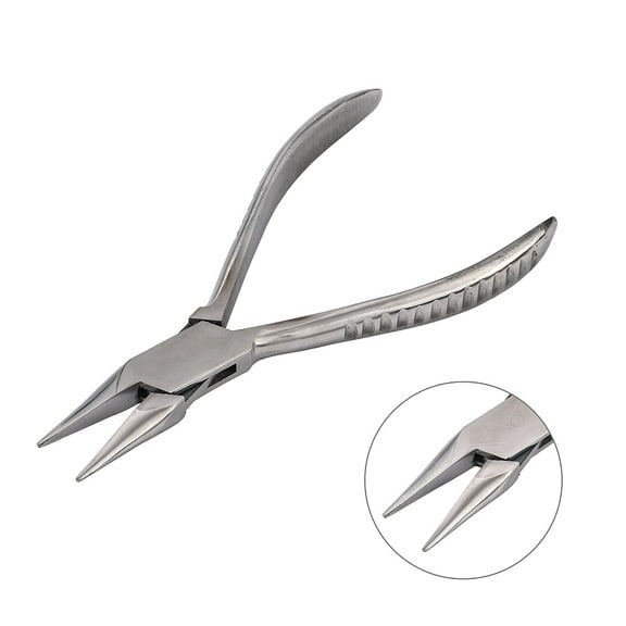 Tarnish Resistant 430 Stainless Steel Jewelry Pliers Needle Nose Pliers 155x50x15mm