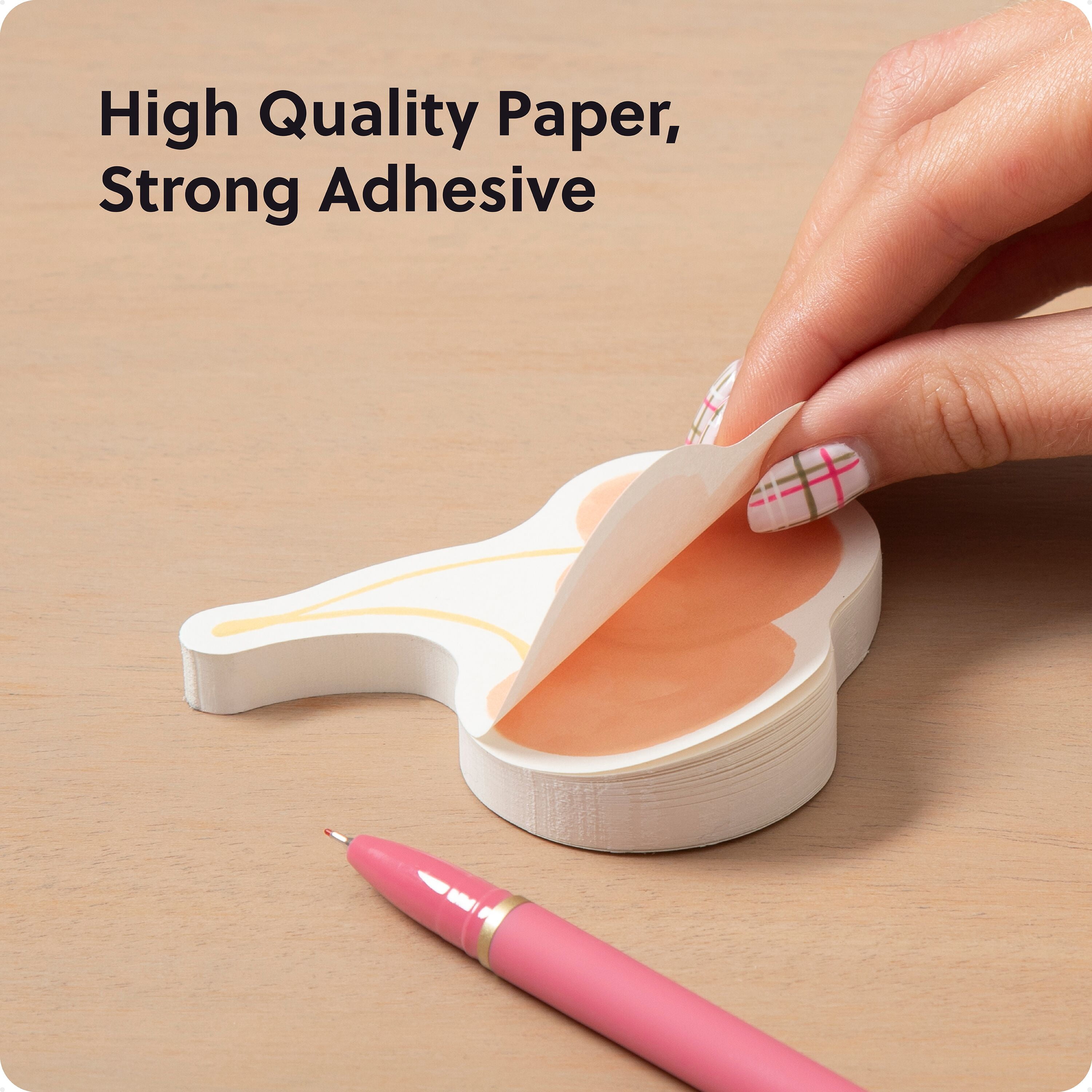 U Brands Sticky Notes, 3 x 3 in., 100 Sheets, Multicolor, Cherry