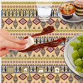 thumbnail image 6 of Geometric Diamond Yellow Pattern Round Tablecloth 60"x60", Wrinkle Resistant Wipeable Table Cover for Kitchen Dining Room Picnic Patio and Party, 6 of 6
