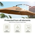 thumbnail image 6 of LAUSAINT HOME 12 FT Outdoor Patio Umbrella with Base, Aluminum Cantilever Umbrella with Crank, Tan, 6 of 11