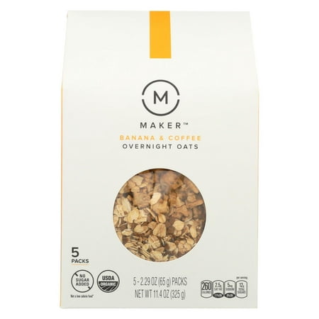 Maker Overnight Oats - Banana And Coffee - Case Of 6 - 11.4 (Best Way To Make Overnight Oats)
