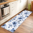 thumbnail image 2 of 2'x6' Rug Runners for Hallways Kitchen, Blue Floral Spring Non Slip Entryway Beside Floor Carpet Runner, Retro Summer Botanical Watercolor Washable Laundry Room Bedroom Throw Rugs Mat for Family Pet, 2 of 8