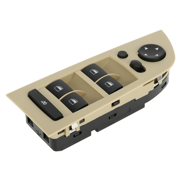 Unique Bargains Power Window Switch No.61319217334 Front Left Driver Side Window Control Switch for BMW 328i 330i 335i Black Beige