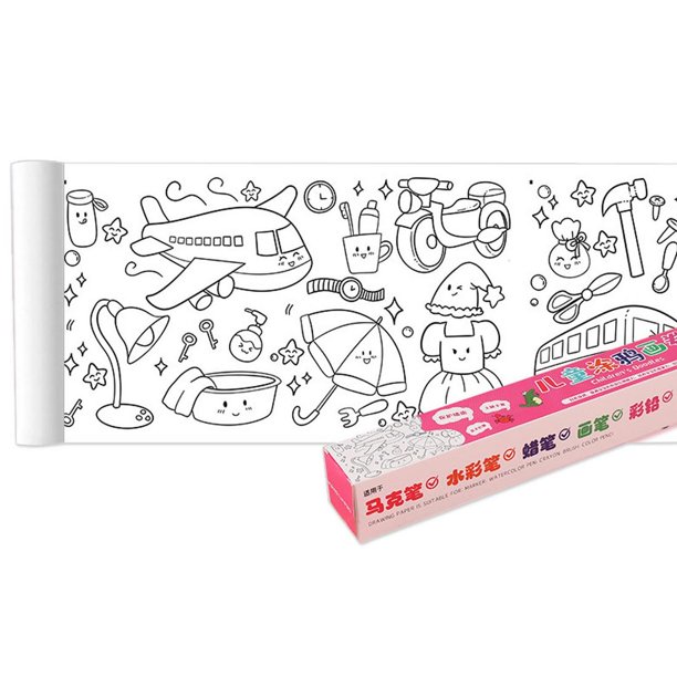 Childrens Drawing RollRoll Of Coloring Paper for Kids DrawingWaterproof Scroll Coloring