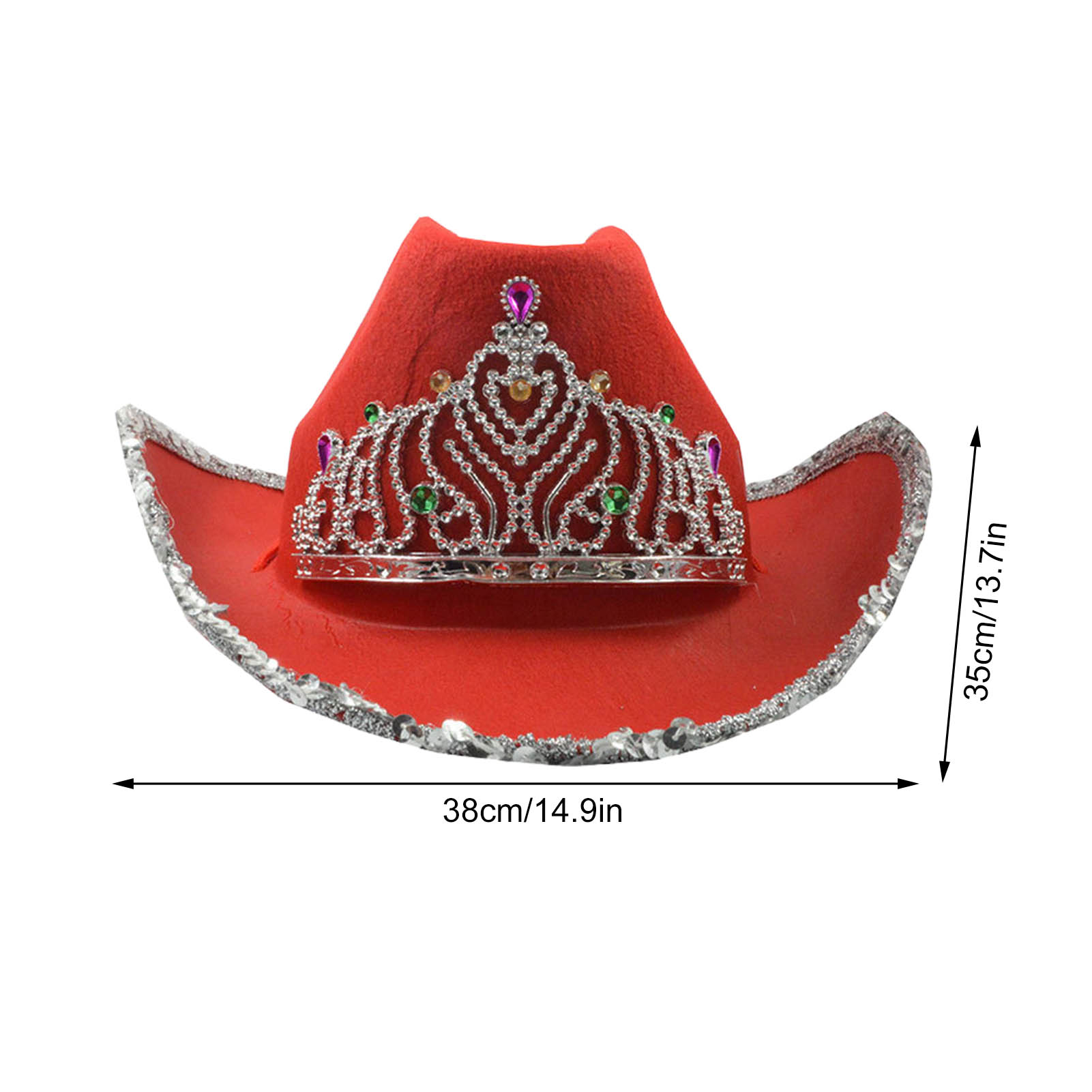 Cowboy Hats Felt Cowgirl Hat for Girls and Ladies Blinking Tiara Hat Pink Cowboy Hats Suitable for Dressing Up Anime Carnivals and Other Festivals,