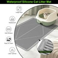 thumbnail image 6 of Cat Litter Mat XXL - Waterproof Kitty Litter Box mat for Floor - Extra Large Pet Trapping Litter Rug Pad - Silicone Cat Supplies & Accessories for Indoor Cats (38" x 25") -Pink, 6 of 9