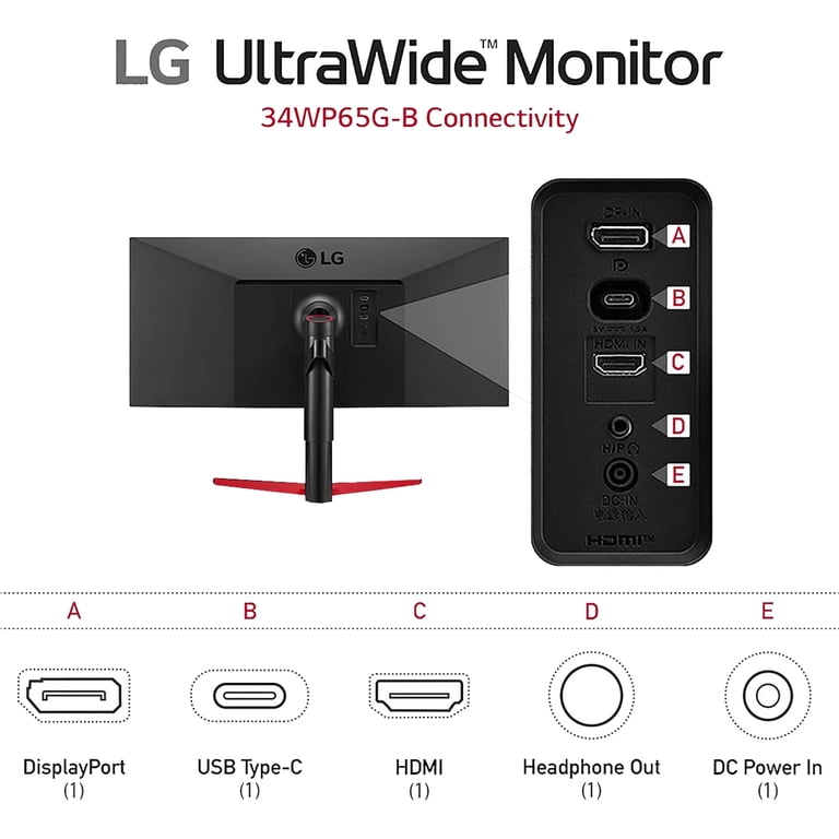 Open Box LG 34WP65G-B UltraWide Monitor 34 Open Box LG 34WP65G-B UltraWide Monitor 34