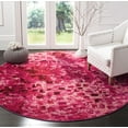 thumbnail image 3 of SAFAVIEH Monaco Driskoll Abstract Area Rug, Fuchsia, 6'7" x 6'7" Round, 3 of 6