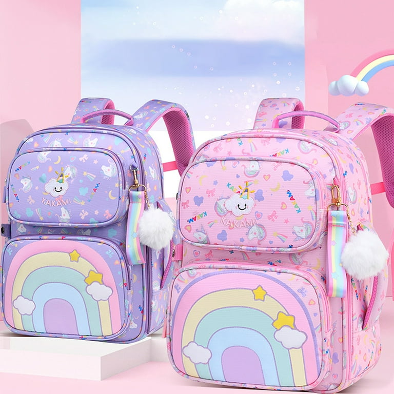Aursear School Backpacks for Girls, Kids School Bags Girls Bookbag Gifts, Pink, Kids Unisex, Size: Large