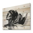 thumbnail image 2 of Designart 'Black and White Portrait of African American Woman IV' Modern Print on Natural Pine Wood, 2 of 5