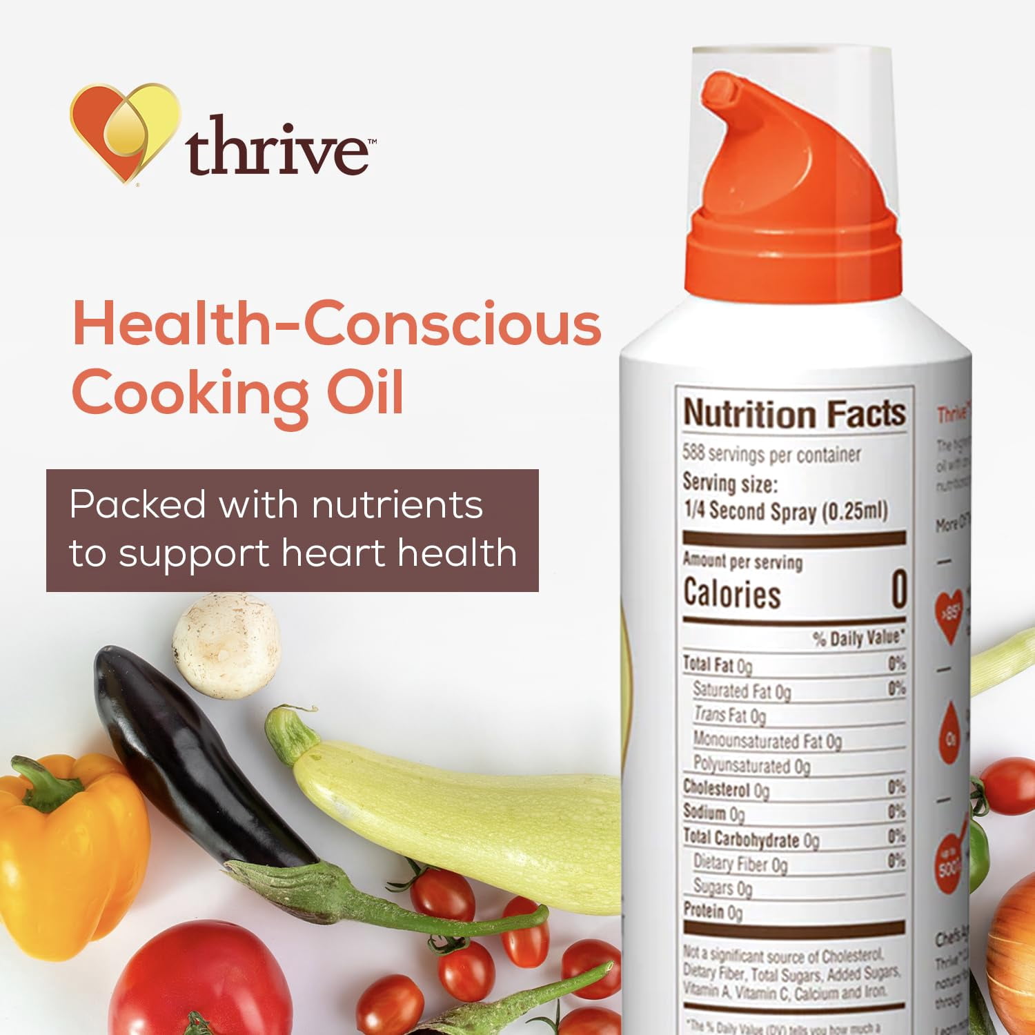 Thrive Cooking Spray – Culinary Algae Oils 5 fl oz, 3 Pack