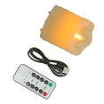 thumbnail image 4 of EeaseMX 1 juego de velas LED decorativas con atenuación y carga USB (beige), 4 of 7